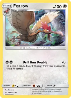 Fearow card from Unbroken Bonds, number 146/214