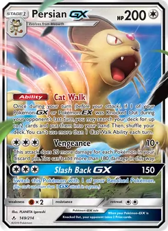 Persian GX card from Unbroken Bonds, number 149/214