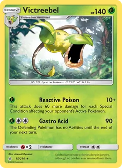 Victreebel card from Unbroken Bonds, number 15/214