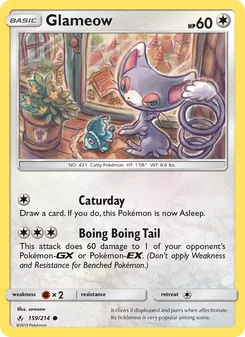 Glameow card from Unbroken Bonds, number 159/214