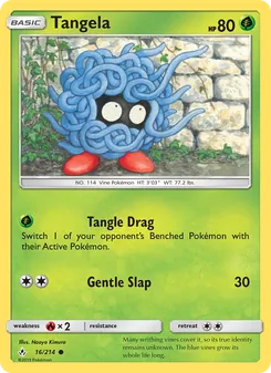 Tangela card from Unbroken Bonds, number 16/214