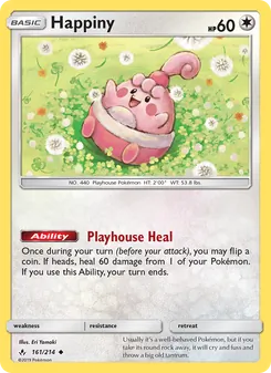 Happiny card from Unbroken Bonds, number 161/214
