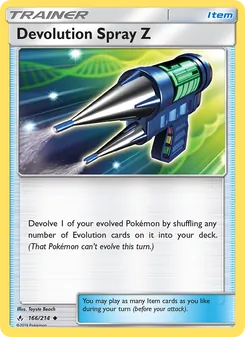 Devolution Spray Z card from Unbroken Bonds, number 166/214