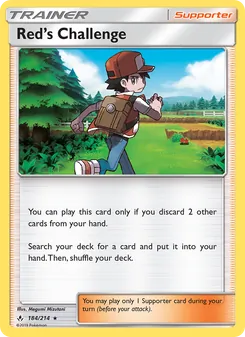 Red’s Challenge card from Unbroken Bonds, number 184/214