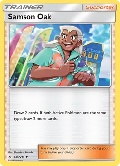 Samson Oak card from Unbroken Bonds, number 185/214