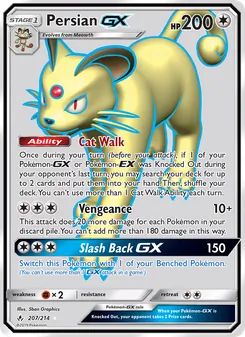 Persian GX card from Unbroken Bonds, number 207/214