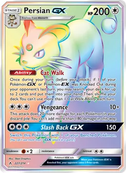Persian GX card from Unbroken Bonds, number 227/214