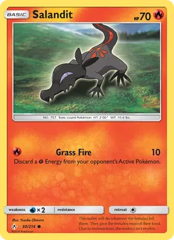 Salandit card from Unbroken Bonds, number 30/214