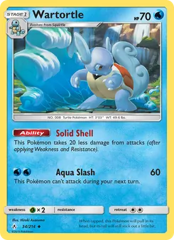 Wartortle card from Unbroken Bonds, number 34/214
