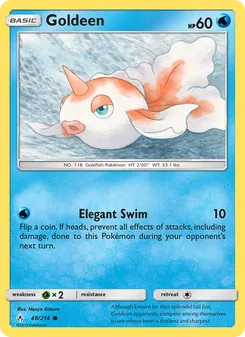 Goldeen card from Unbroken Bonds, number 48/214