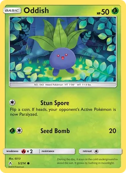 Oddish card from Unbroken Bonds, number 5/214