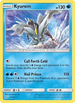 Kyurem card from Unbroken Bonds, number 50/214
