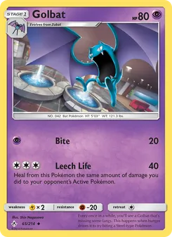 Golbat card from Unbroken Bonds, number 65/214