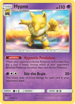 Hypno card from Unbroken Bonds, number 72/214