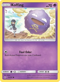 Koffing card from Unbroken Bonds, number 73/214