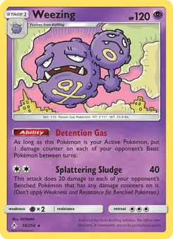 Weezing card from Unbroken Bonds, number 74/214