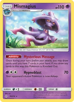 Mismagius card from Unbroken Bonds, number 78/214