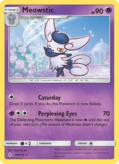 Meowstic card from Unbroken Bonds, number 80/214