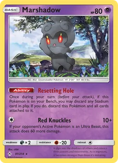 Marshadow card from Unbroken Bonds, number 81/214