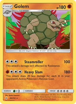 Golem card from Unbroken Bonds, number 89/214