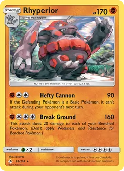 Rhyperior card from Unbroken Bonds, number 95/214