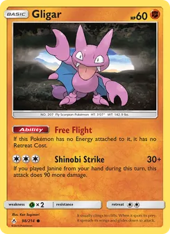 Gligar card from Unbroken Bonds, number 98/214
