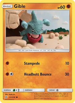 Gible card from Unified Minds, number 112/236