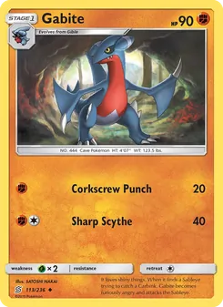 Gabite card from Unified Minds, number 113/236