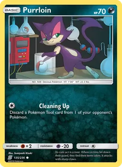 Purrloin card from Unified Minds, number 135/236