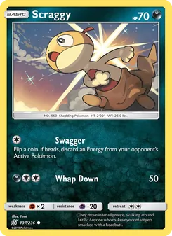 Scraggy card from Unified Minds, number 137/236
