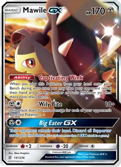 Mawile GX card from Unified Minds, number 141/236