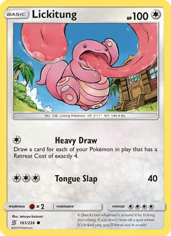 Lickitung card from Unified Minds, number 161/236