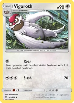 Vigoroth card from Unified Minds, number 169/236