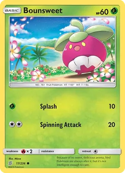 Bounsweet card from Unified Minds, number 17/236