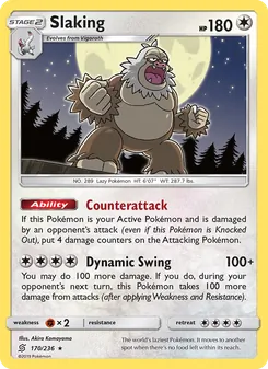 Slaking card from Unified Minds, number 170/236