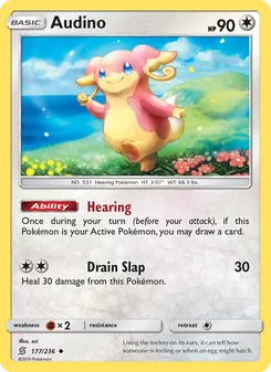 Audino card from Unified Minds, number 177/236