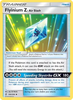 Flyinium Z: Air Slash card from Unified Minds, number 195/236