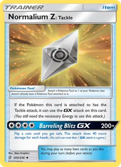 Normalium Z: Tackle card from Unified Minds, number 203/236