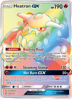 Heatran GX card from Unified Minds, number 238/236
