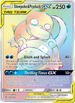 Slowpoke & Psyduck GX card from Unified Minds, number 239/236