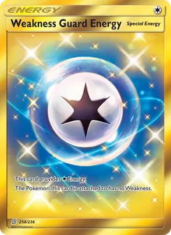 Weakness Guard Energy card from Unified Minds, number 258/236