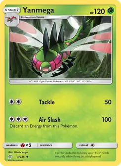 Yanmega card from Unified Minds, number 3/236