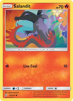 Salandit card from Unified Minds, number 33/236