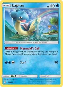 Lapras card from Unified Minds, number 36/236