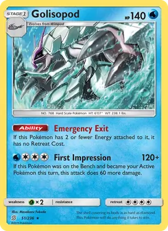 Golisopod card from Unified Minds, number 51/236