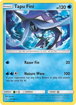 Tapu Fini card from Unified Minds, number 53/236