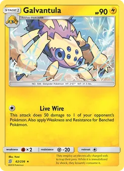 Galvantula card from Unified Minds, number 62/236