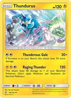 Thundurus card from Unified Minds, number 68/236