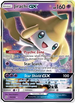 Jirachi GX card from Unified Minds, number 79/236