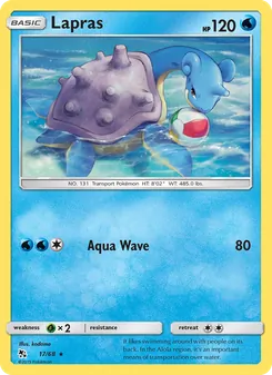 Lapras card from Hidden Fates, number 17/68